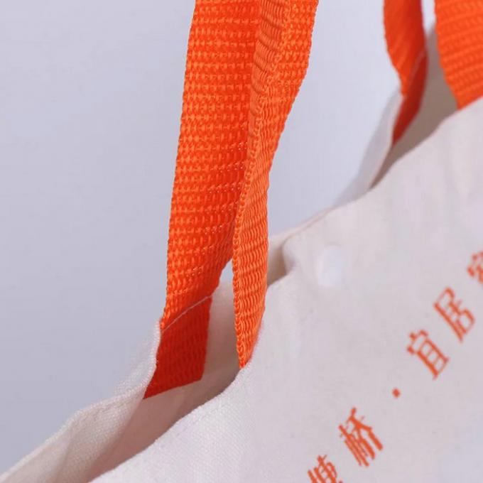 Promotional 100% Cotton Canvas Tote Bags Bulk Laminated Full Color Printing
